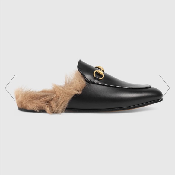 Gucci Princetown Shearling-lined Mules - LIKE NEW - Picture 2 of 8